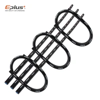 eplus black multiple sizes soft silicone tubing hose radiator intercooler silicone pipeline universal braided tube 3 layer 1m