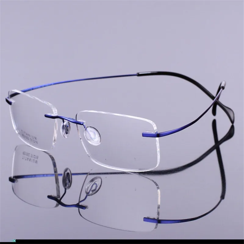 

Vazrobe Titanium Prescription Glasses Men Women ultra light Man Rimless Spectacles Optic Eyewear multifocal progressive Woman