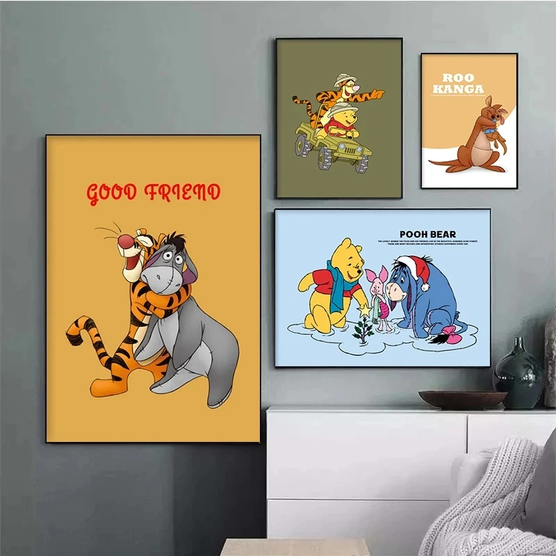 

Winnie The Pooh Home Decoration Disney Canvas HD Prints Cartoon Poster Painting Living Room Wall Art Modular Picture No Frame