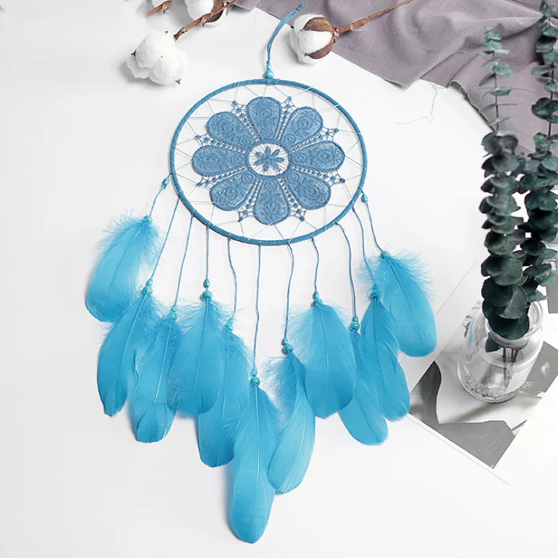 Перьевое кружево Ловец снов свадебное украшение подарок внутреннее XR115 | Дом и