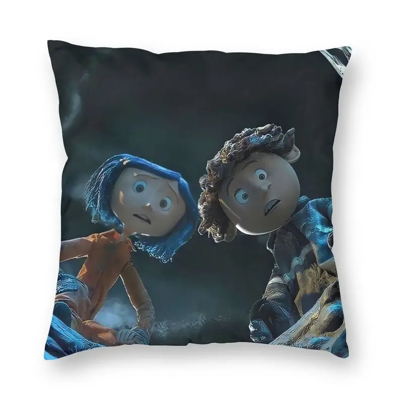 

Coraline And Wyibe Cushion Cover 40x40cm Decoration 3D Printing Throw Pillow for Car Double-sided