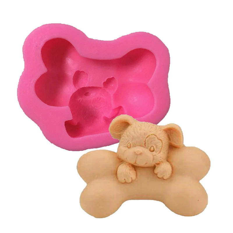 Силиконовая форма для помадки щенка кости выпекание торта шоколад украшение