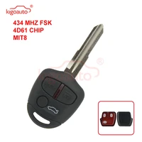 kigoauto car fob remote key 3 button 434mhz mit8 4d61 for mitsubishi lancer replacement key