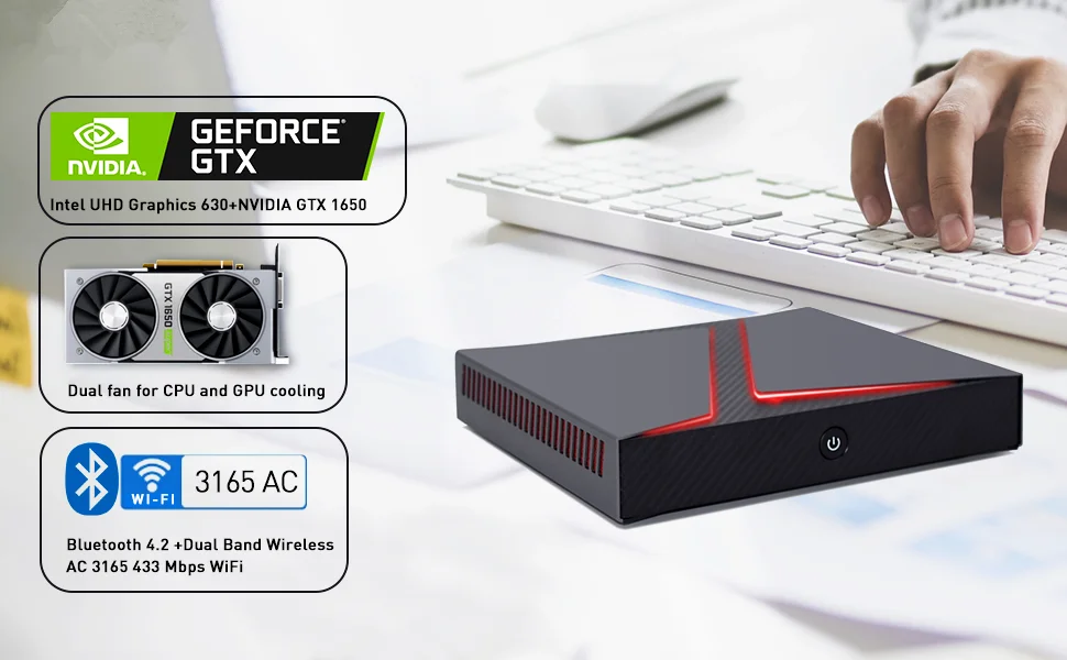PC gamer компьютер для игровых мини ПК Intel Core i9 i7 9750H i5 9300H GTX 1650 4GBComputer настольных