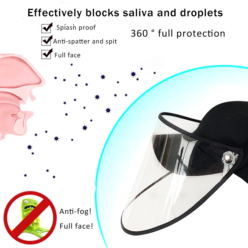 New Adjustable Protective Cap Coronary Hat Eye Protection Windproof Men And Women Isolation Face Cover | Красота и здоровье