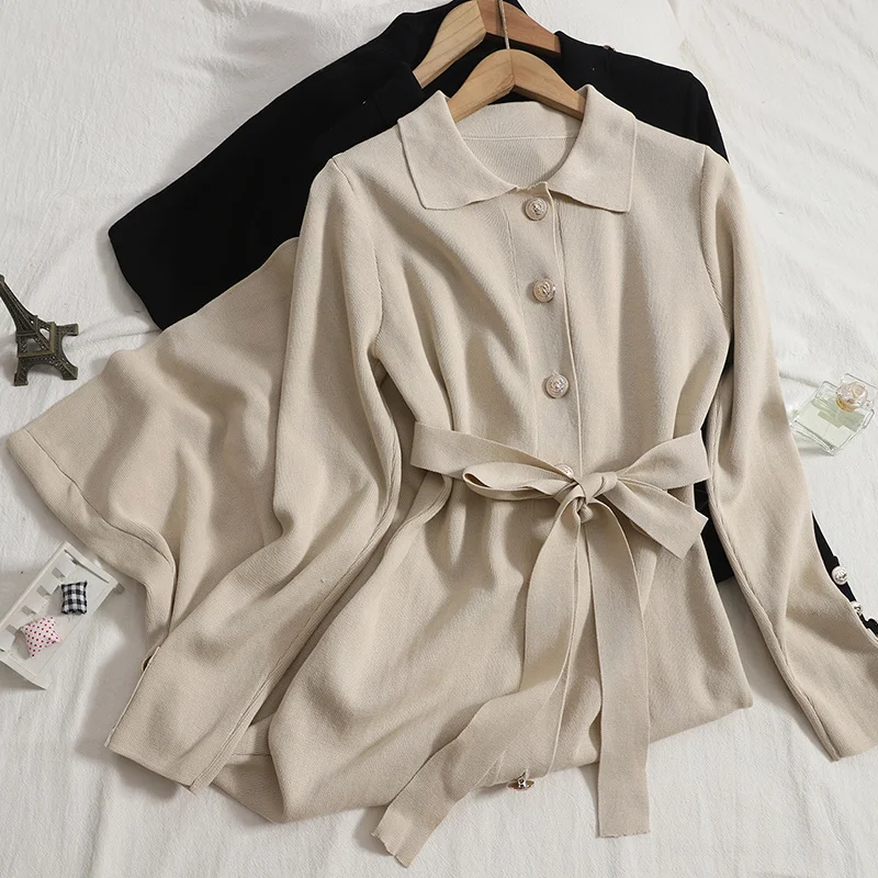 

Autumn Winter Knitted Sweater Dress Women Vintage Party Long Dresses Women Korean Fashion Elegant Chic Casual Robes Vestidos