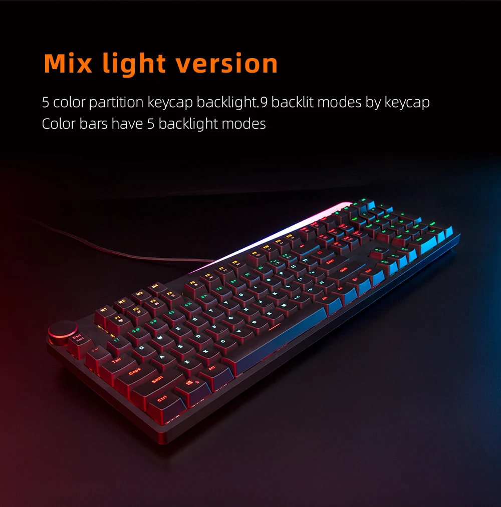 Русская/английская модель игровая механическая клавиатура RGB с подсветкой 112 клавиш оптическая ось USB Проводная клавиатура для компьютерного геймера