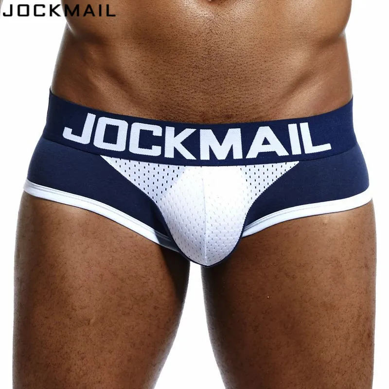 JOCKMAIL, фирменное Мужское нижнее белье, боксеры, трусы, сетчатые, дышащие, с мешочком для пениса, cueca, боксеры, calzoncillos hombre, трусы для сна