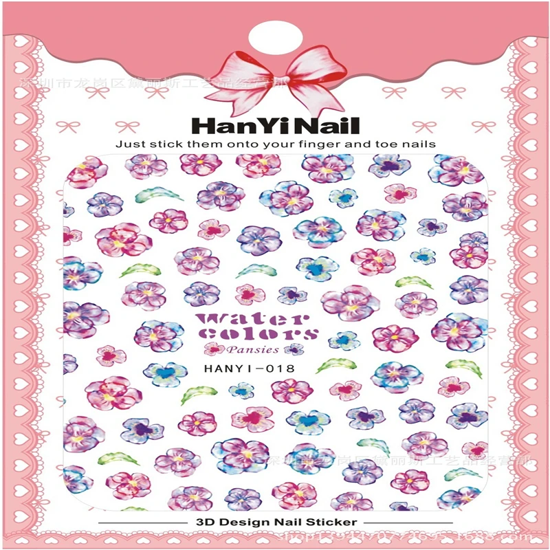 

2021 New 1 sheet 3D Lace flower Nail Sticker Embossed lace Flower cute cat rabbit Water Decals DIY Nail Water Slide Decals