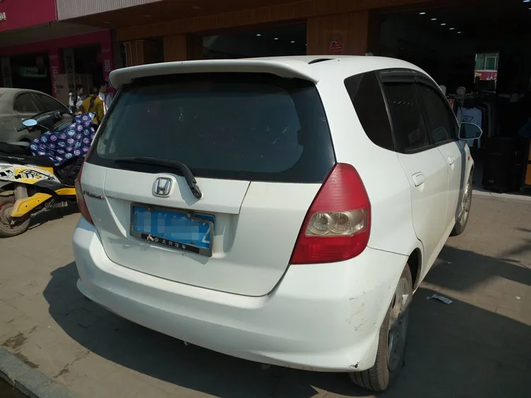 Для Honda Jazz Fit спойлер 2004-2007 высокое качество абс материал заднее крыло автомобиля