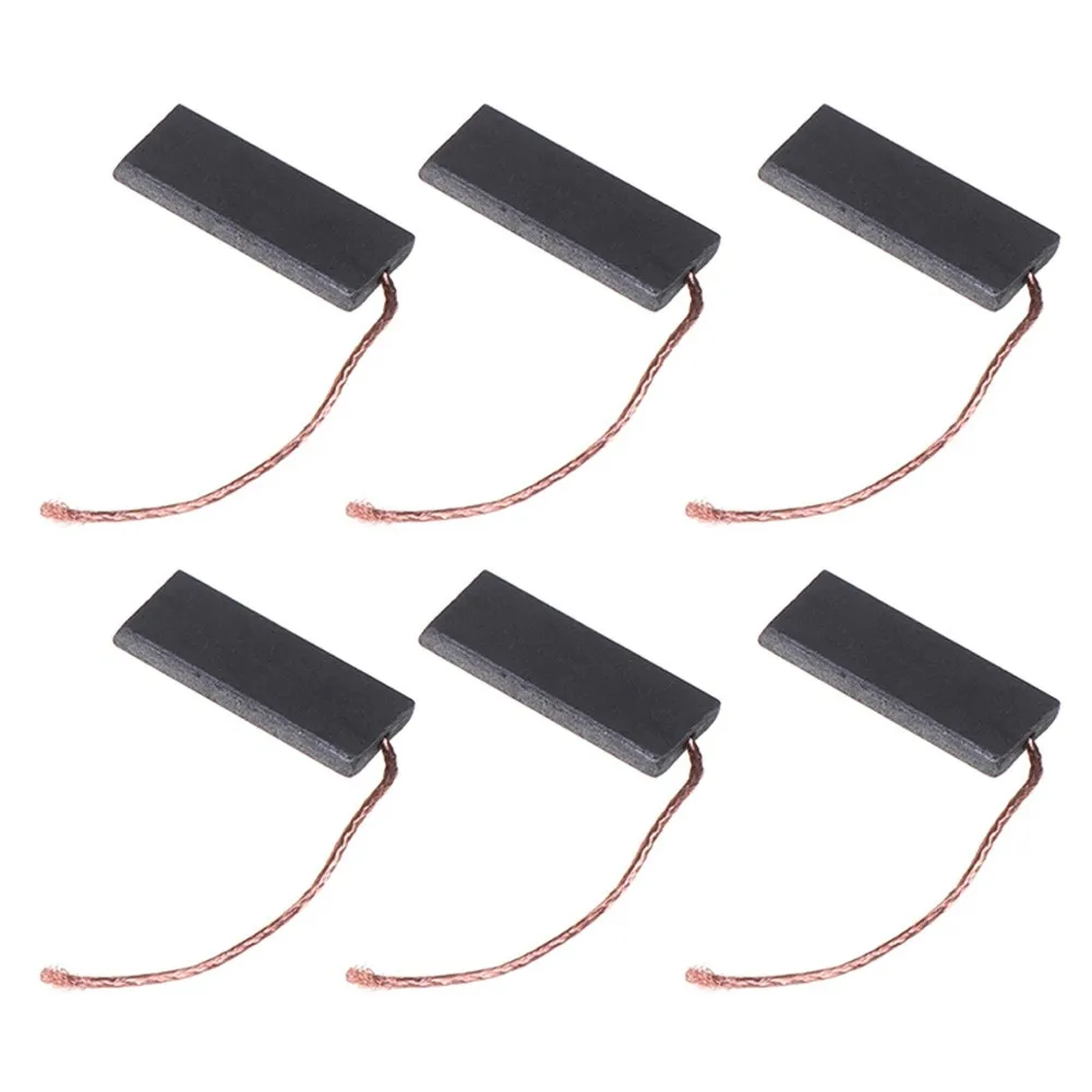 

6pcs Motor Carbon Brushes With 70mm Length Lead 5*13.5*40mm For Washing Machine Generator Carbon Brush Power Tool Replacement