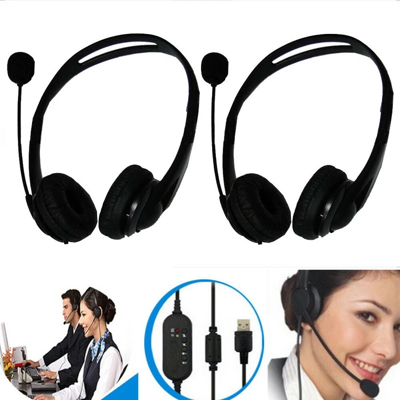 Телефонная гарнитура USB с микрофоном шумоподавление компьютерная ПК телефонная |