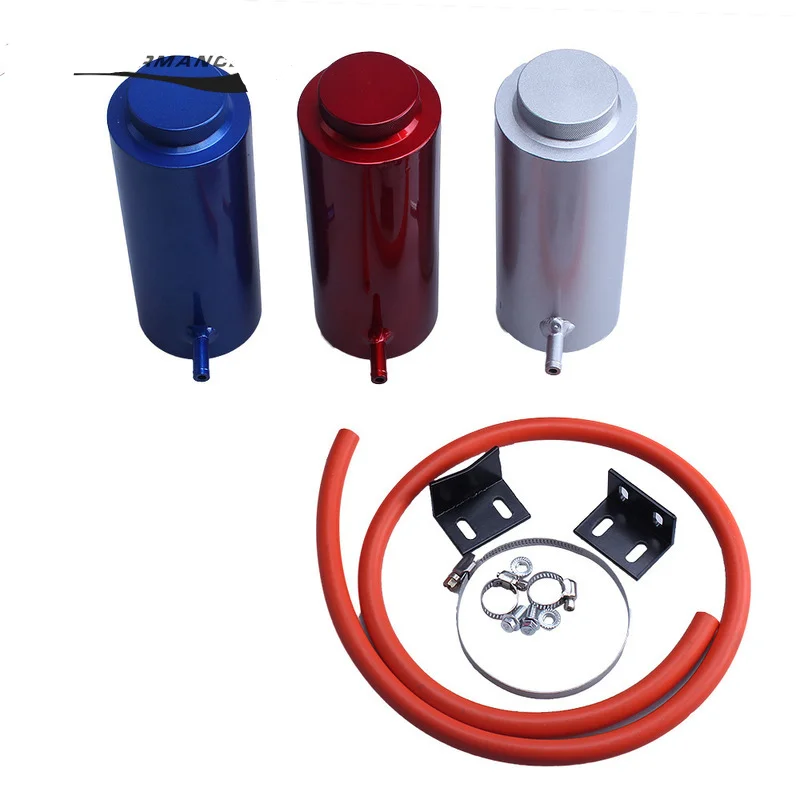 

1 шт. Универсальный Автомобильный цилиндрический радиатор, резервуар для перелива, резервуар для охлаждения, дополнительный резервуар для ...