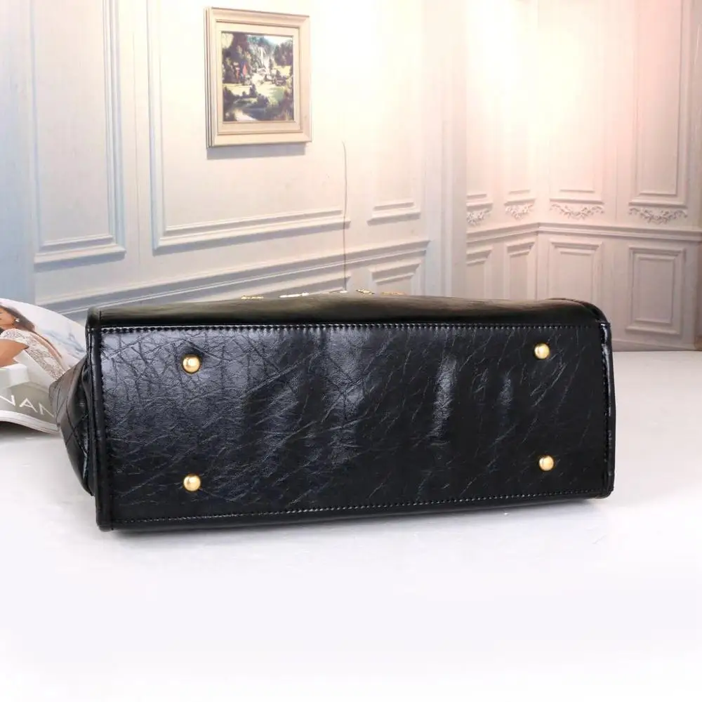 

New Bags for Women with Logo Fashion Retro PU Solid Color Soft Handle Zipper Horizontal Square Large Capacity Shoulder Handbag