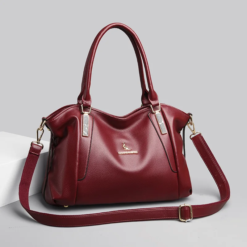 

Brand Designer Women Shoulder Bags High Quality Soft Pu Leather Crossbody Handbag Big Casual Totes Bag Lady Travel Messenger Bag
