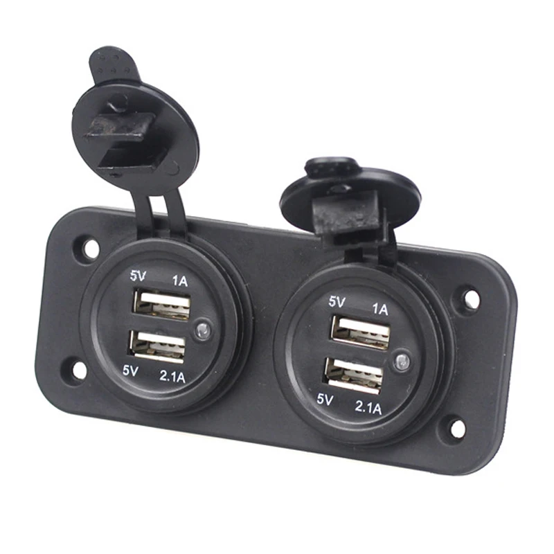 Универсальный 5V 2.1A автомобиля туристического автофургона 4 Зарядка через USB