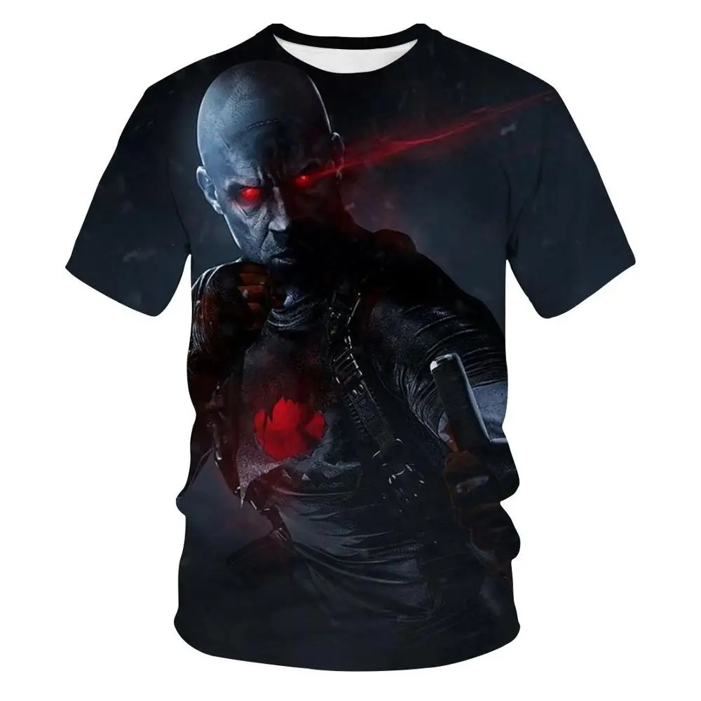 Лидер продаж футболка для мужчин/женщин с 3D принтом из фильма ужасов коротким