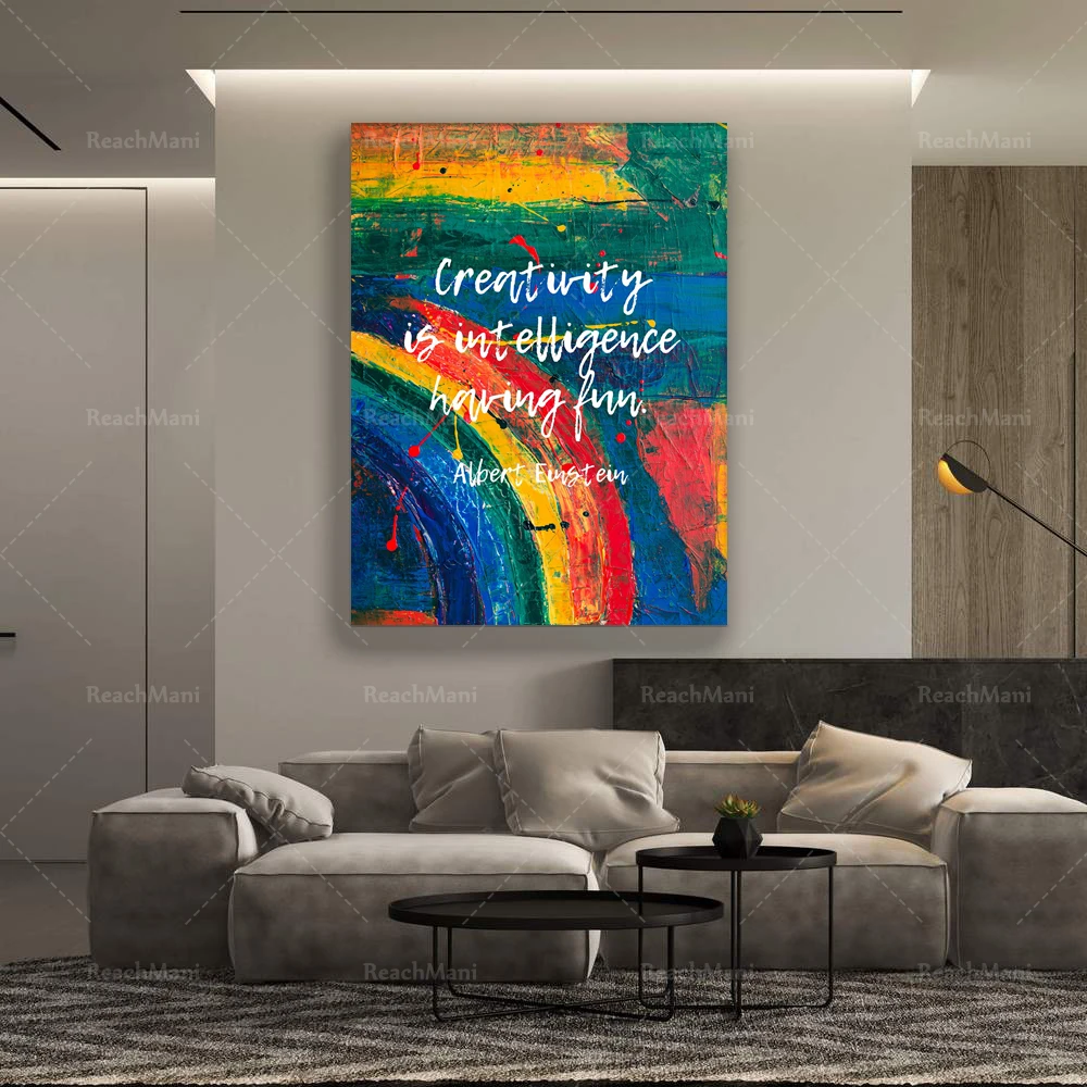 

Quote: Creativity is intelligence having fun. Inspirational Quote Wall Art | Dorm Decor | Office Decor | Home Wall Decor