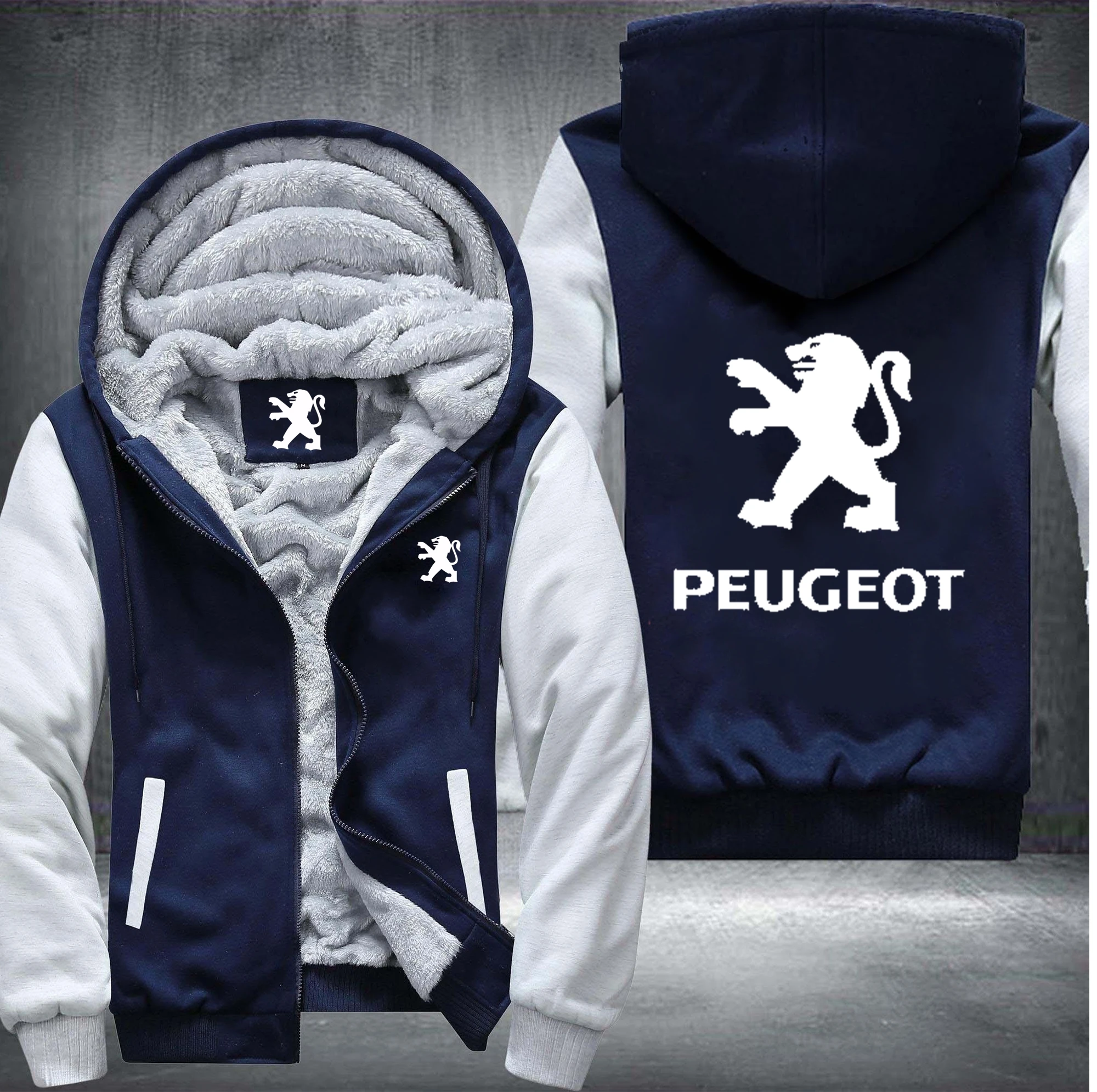 

2021 Winter New Arrived Plus Velvet for Peugeot Sweatshirt Thickening Coats Clothes Male Casual Jackets
