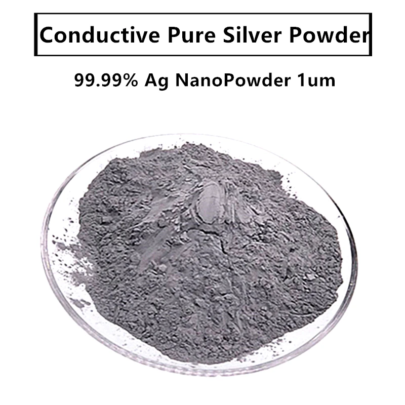 

Чистый токопроводящий серебряный порошок 99.99% Ag nanopowder 1 мкм