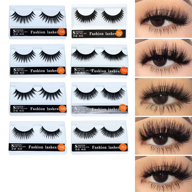 

1 Pair Natural Cilius False Eyelashes Dramatic Volume Lashes Long Makeup 3D Mink Lashes Extension Fake Eyelashes Makeup Tools