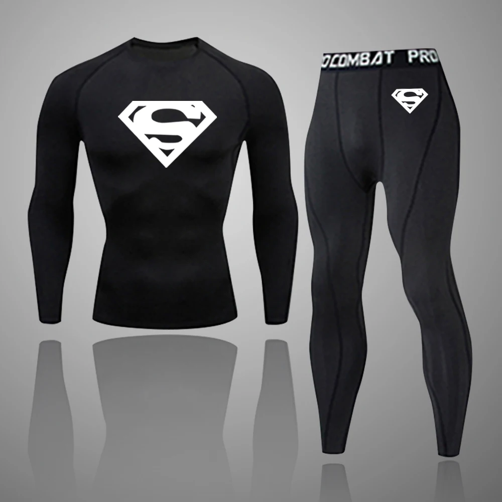 2 шт./компл. Для Мужчин's быстросохнущие с длинным рукавом сжатия Спортивная