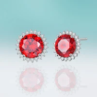 new fashion small round earrings statement colorful inlay zirconia stud earrings for women jewelry creative gift brincos