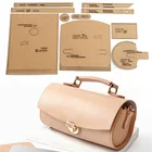 1 Набор кожаных модных сумок через плечо, сумка через плечо, сумка для барабана, Прошитый узор, Твердый акриловый и крафт-бумажный трафарет, шаблон