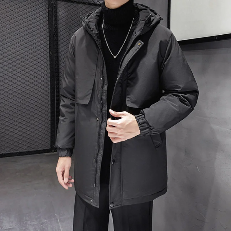

Men Jackets Men's Winter Hooded Jacket Trenchs Coat Mens Casual Thicken Warm Down Jackets Male Cold-proof Outerwear Man Coat