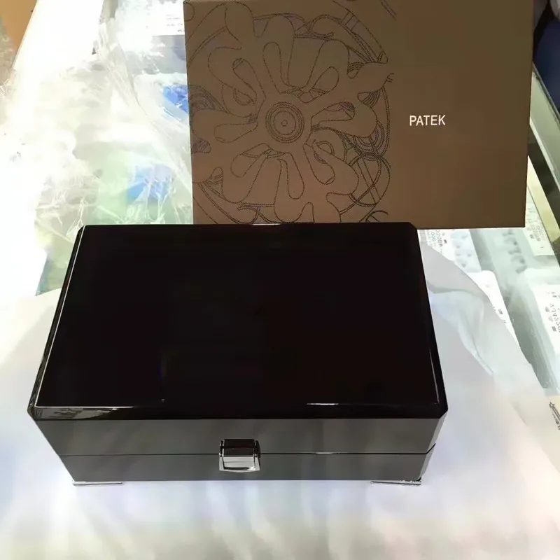 Patek деревянный ящик для часов с одним слотом Мужской органайзер наручных чехол