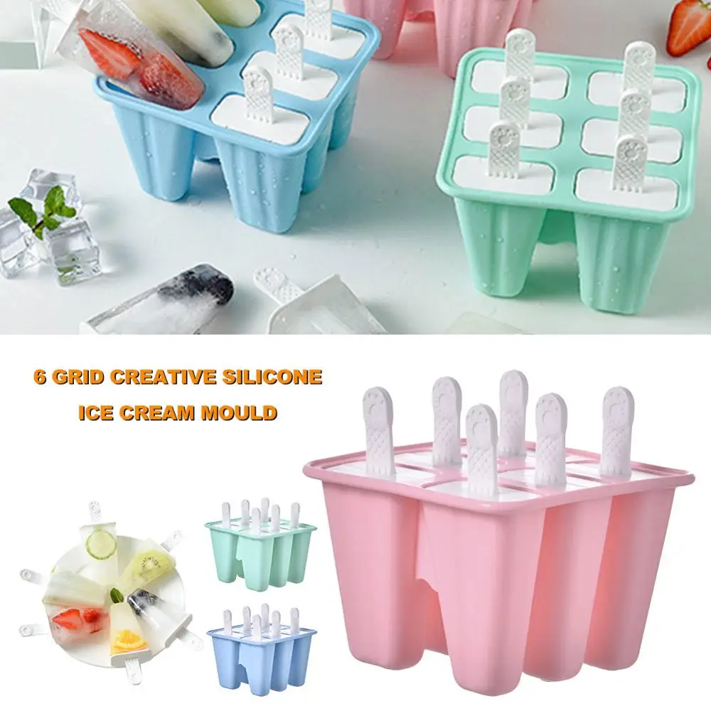 

Безопасные для еды силиконовые ледяные бриллианты, 6 ячеек, замороженные кубики льда, форма для мороженого своими руками
