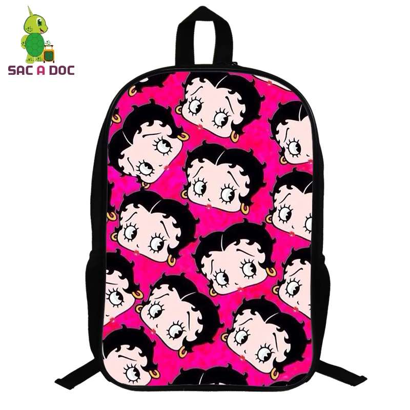 

2021 Betty boop encantadora multifuncional mochila para 14 inch Large Capacity ninas adolescebtes viaje bolsa mujer mochila
