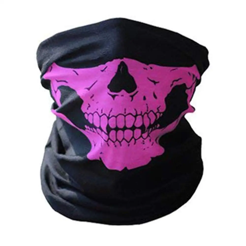 Бесшовная 3d-маска на лицо с черепом Ветрозащитная маска мотоцикла для Хэллоуина