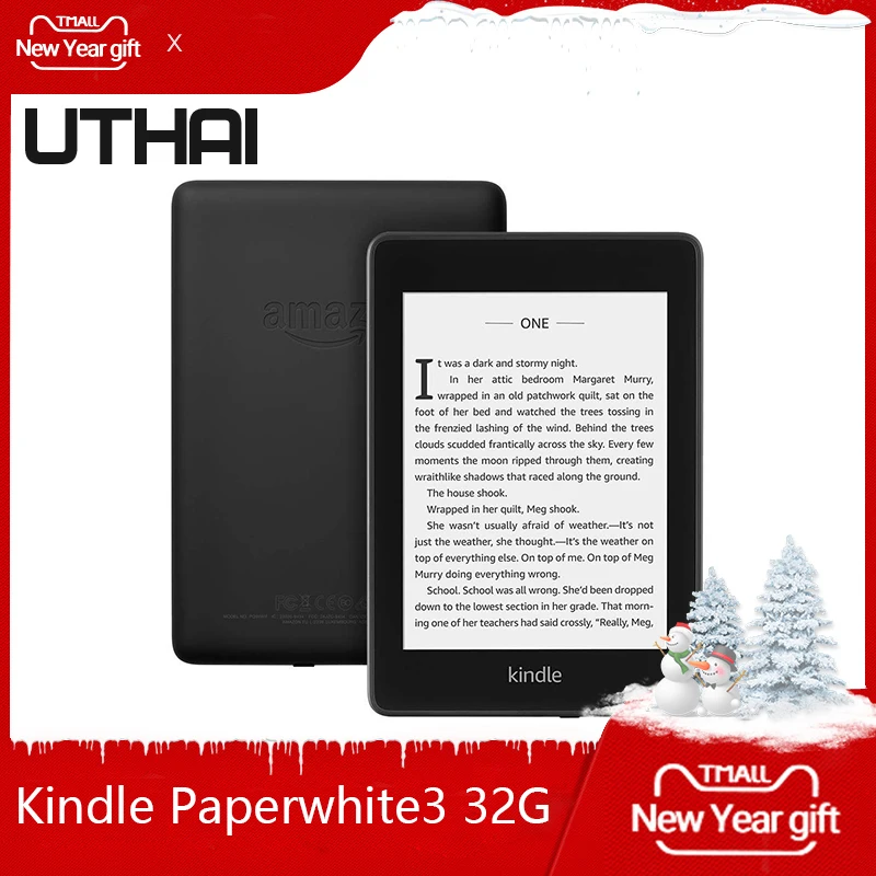 Kindle Paperwhite черный 32 Гб электронная книга e ink экран WIFI 6 &quotсветильник беспроводной