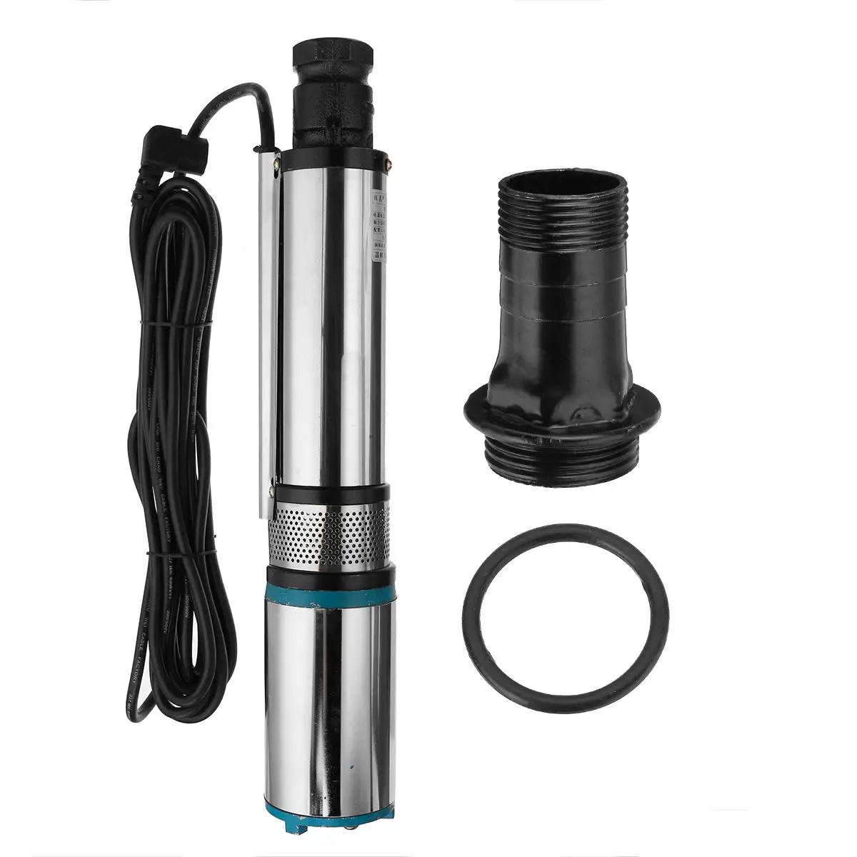 

30m 24V Solar Water Pump 350W High Lift Stainless Steel Deep Well Pump DC Screw Submersible Pump Agricultural Irrigation Garden