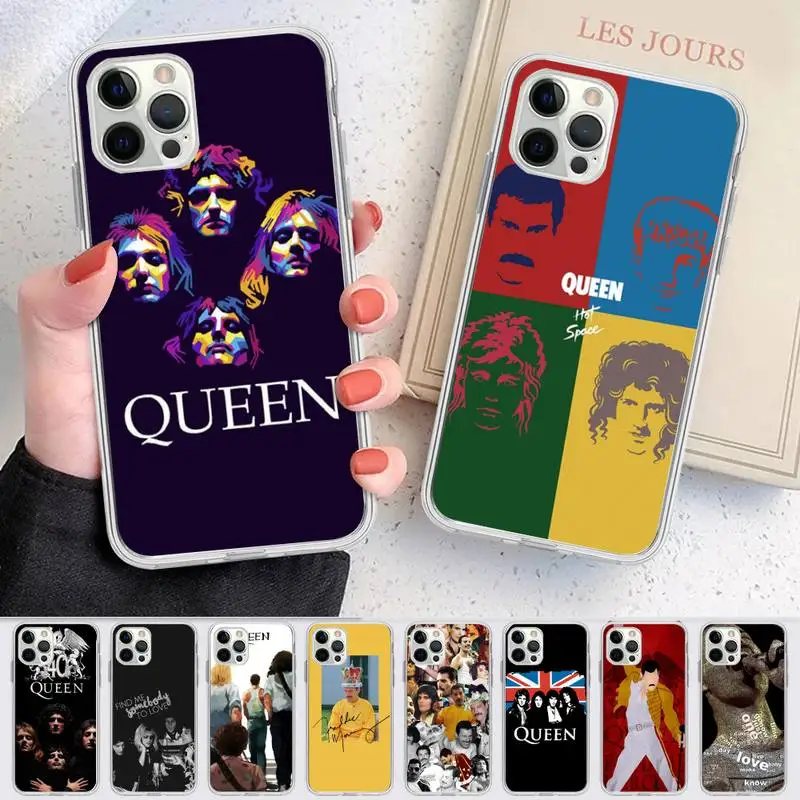

Freddie Mercury Queen band Phone Case for iPhone 11 12 13 mini pro XS MAX 8 7 6 6S Plus X 5S SE 2020 XR case