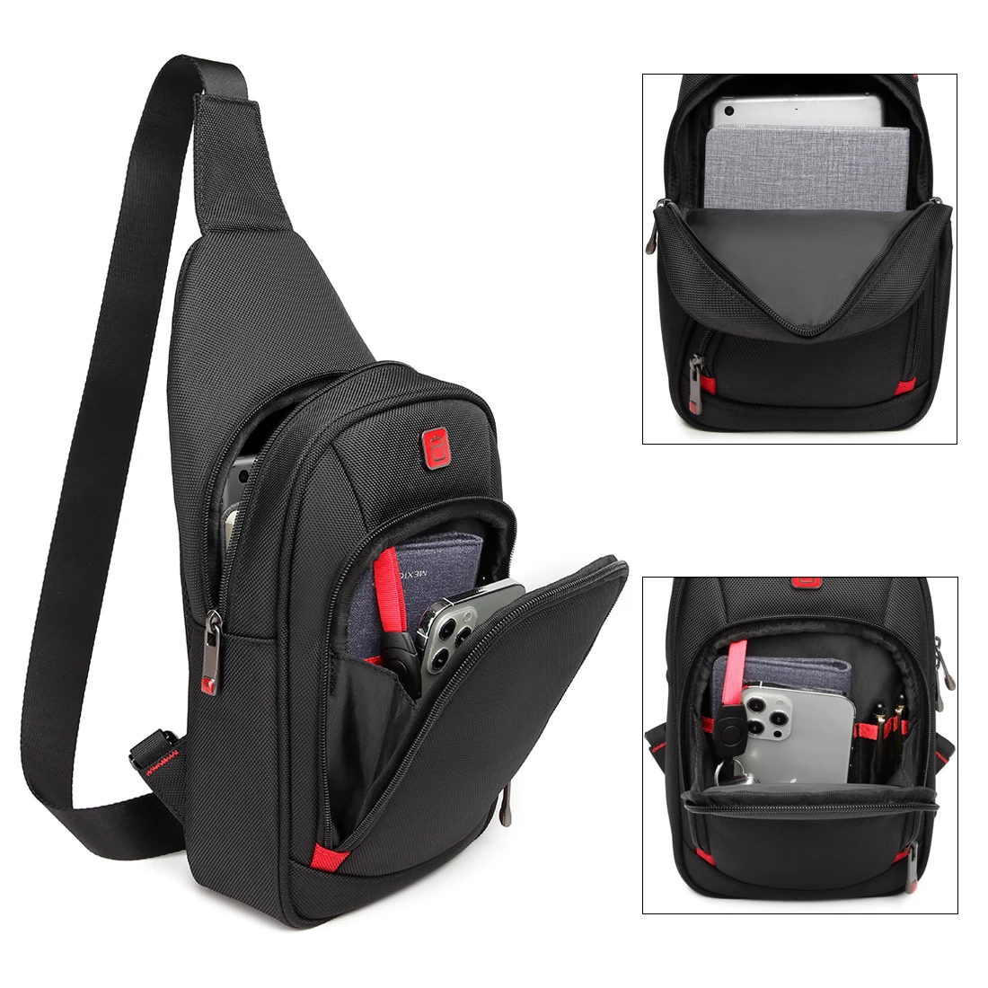 crossbody bags for men messenger chest bag pack casual bag waterproof nylon single sport shoulder strap pack 2022 new fashion free global shipping