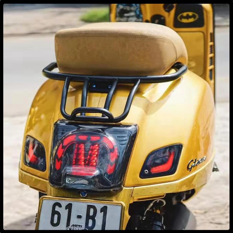 

silver Rear Bracket Motorcycle Sports Luggage Rack Book Shelf Rack Rear Luggage Bag CNC Aluminum for VESPA GTS 300 GTS300