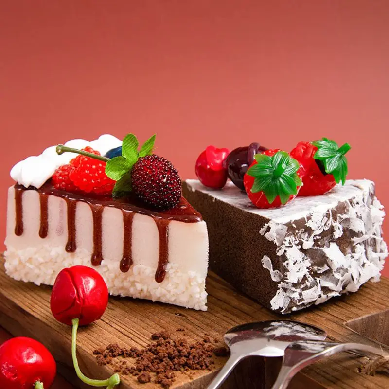 

6pcs Realistic Artificial Simulation Cake Ice Cream Dessert Bakery Window Food Display Photo Prop