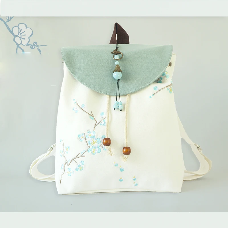 Холщовый Рюкзак ручной работы в китайском стиле с вышивкой древнем Ретро