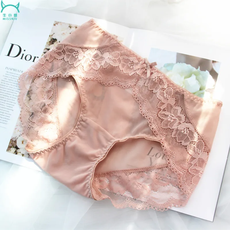 New Style 4PCS Women's Panties Lace panties Transparent mesh Lace ultra-thin underwear women briefs underpants