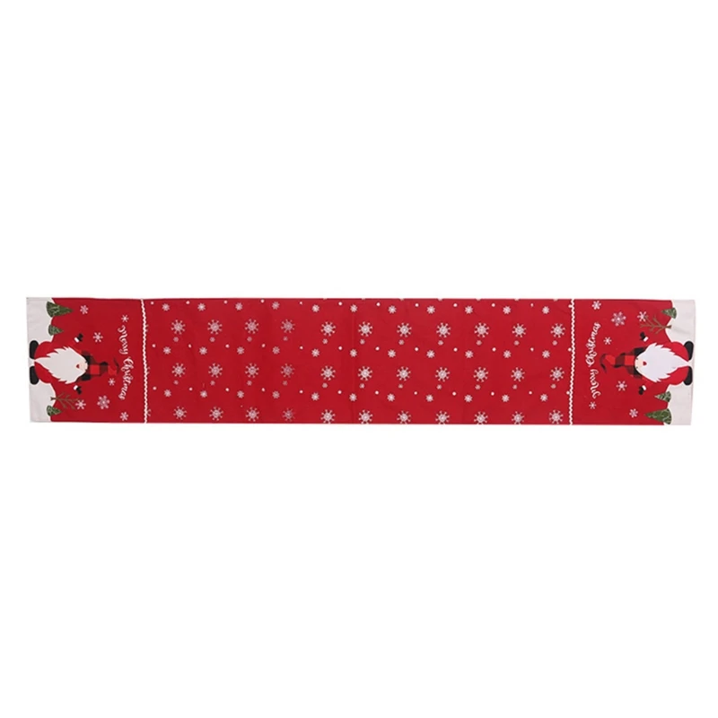 Camino de mesa navide&ntilde;o de 50 libras, Mantel Individual de arpillera con copo de nieve de Gnomo para fiesta de cumplea&ntilde;os, Decoraci&oacute;n de mesa de Navidad-0