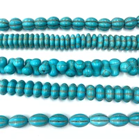 free shipping synthetic blue turquoise gemstone beads irregular shaped beads for jewelry making diy trendy accessories 9x10 mm