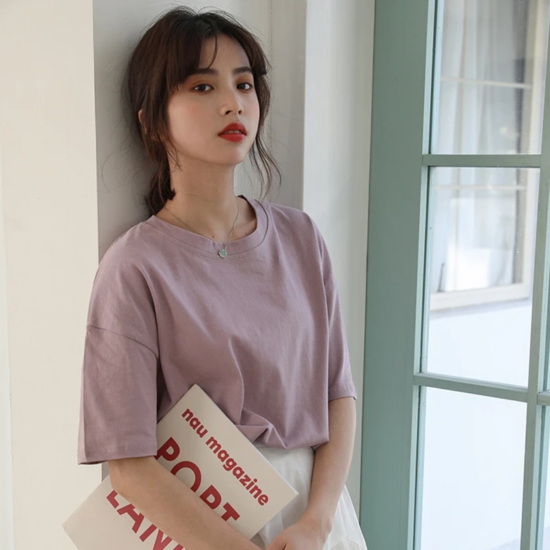 

BETHQUENOY White Clothing Short Sleeve Multicolor Plus Size T Shirt Tops For Women Summer Tops Camisas De Mujer 2021