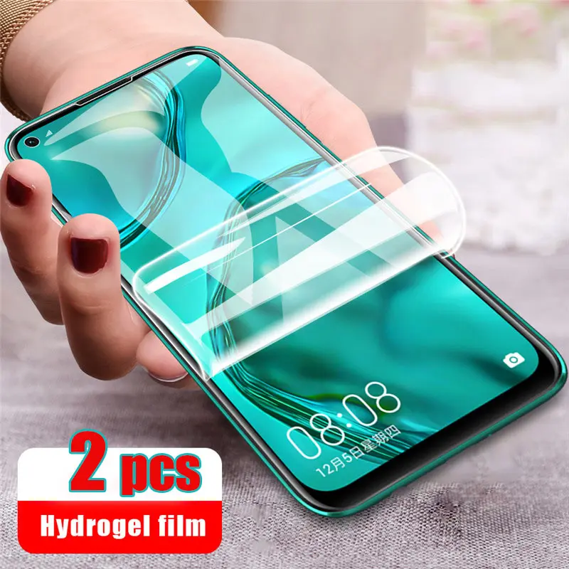 

2pcs Soft Hydrogel Film Glass For Huawei P40 Lite E Mate 40 Pro P30 Lite P50 Pro Glass Film Full Cover for Huawei Mate40 glass