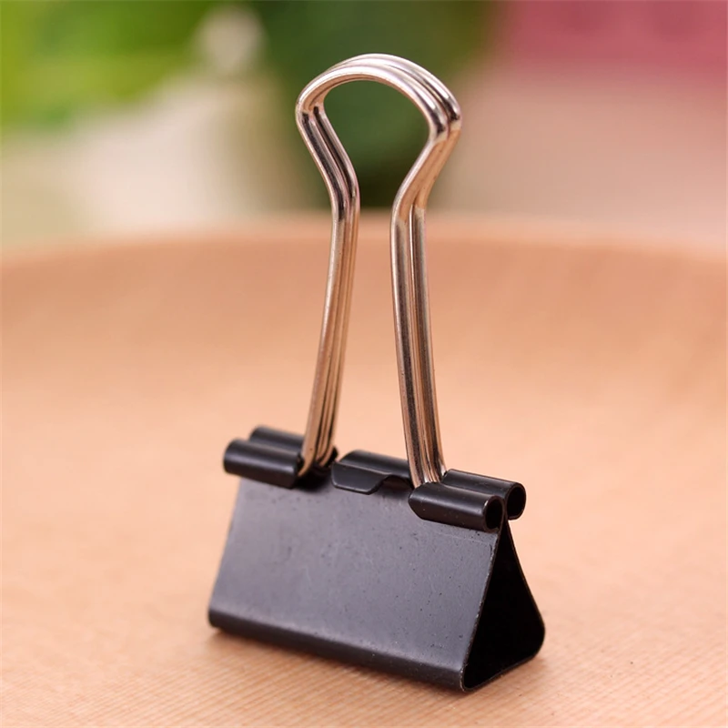 

DL Office supplies stationery black swallowtail clamp financial bill clip metal power thresher purse wholesale Exquisite