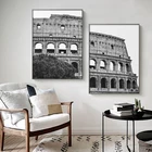 Постеры в виде колизеума из Италии, Настенная картина с изображением древнего римского памятника колосо, классические украшения для гостиной, черно-белые