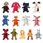 Игрушка для собак, прочный писк для жевания, французские молярные тренировочные вельветовые обезьяны, свиньи, крокодил, слон, кролик, мягкие игрушки