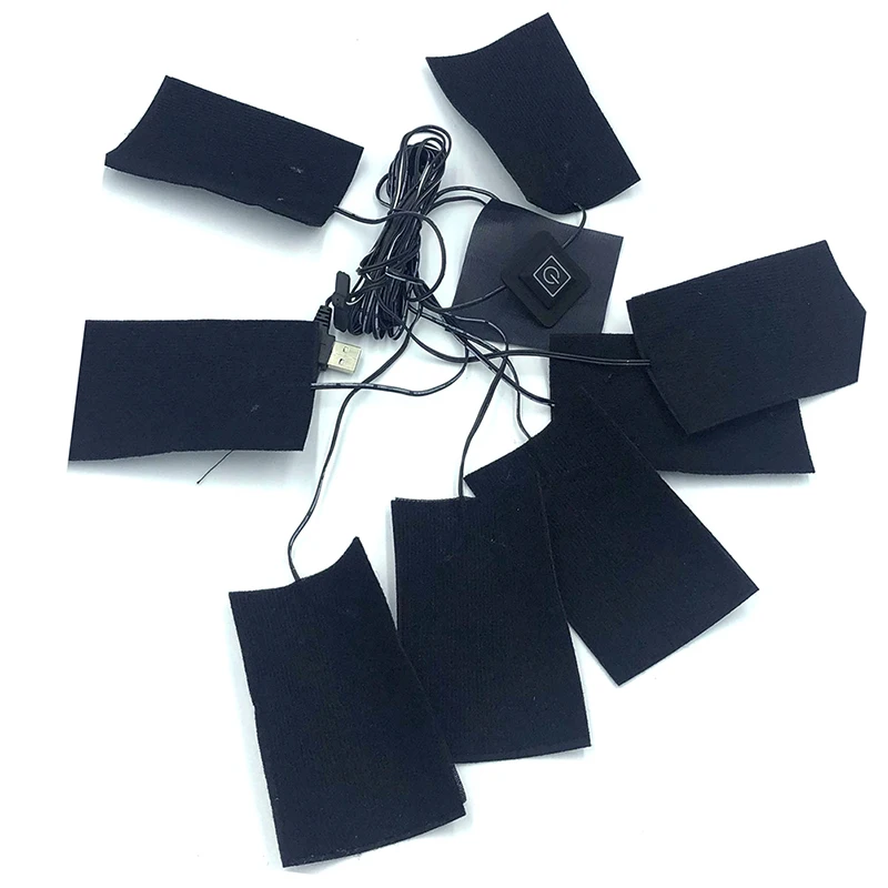 Электрическая жилетка с подогревом 8 в 1 тканевая куртка USB-разъемом теплая грелка