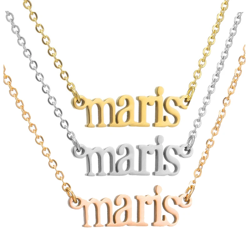 Пользовательское имя ожерелье с персональными буквами Ожерелье в подарок
